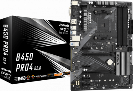 Материнская плата AM4 ASRock B450 PRO4 R2.0