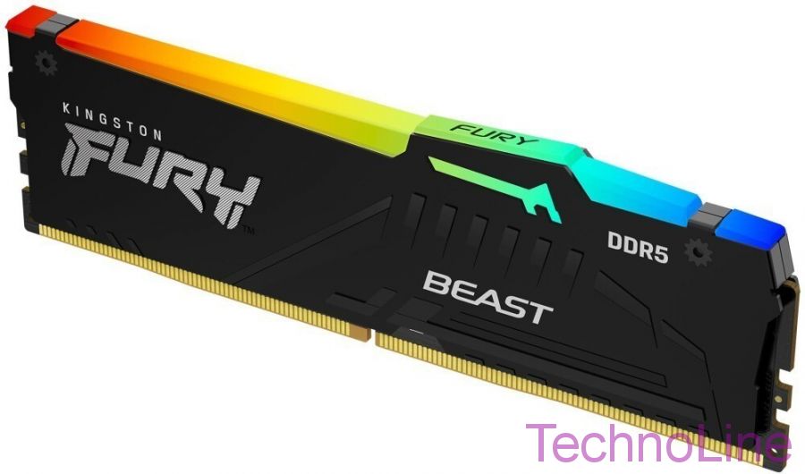 Модуль памяти DDR5 32Gb Kingston 6000 Fury Beast RGB KF560C40BBA-32