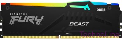 Модуль памяти DDR5 8Gb Kingston 5600 Fury Beast RGB KF556C40BBA-8