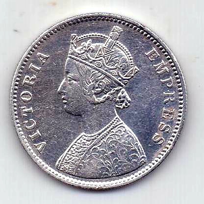 1 рупия 1877 Индия AUNC Великобритания