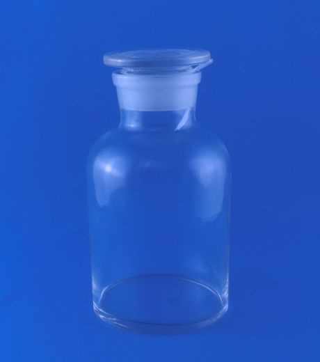 Склянка для реактивов, 1000 мл, светлое стекло, с притёртой пробкой, широкое горло