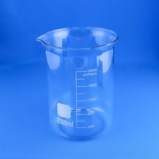 Стакан лабораторный низкий 5drops Н-1-2000, 2000 мл, стекло Boro 3.3, градуированный