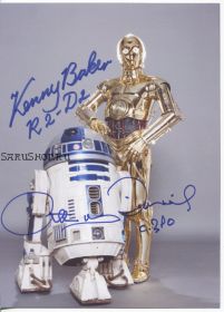 Автографы: Энтони Дэниелс, Кенни Бейкер. Звёздные войны. Редкость