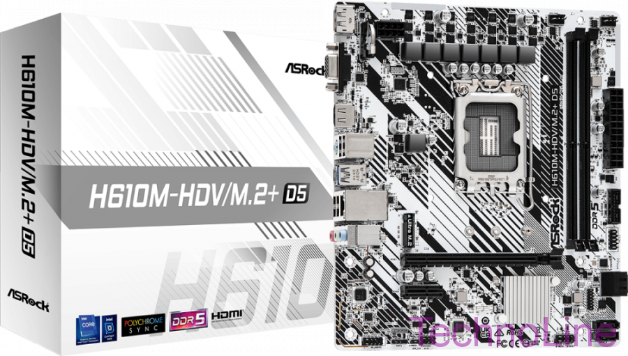 Материнская плата 1700 ASrock H610M-HDV/M.2+ D5