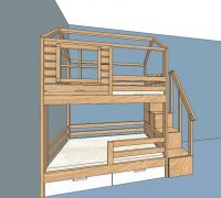 Кровать двухъярусная Домик Standard №48, различные цвета и размеры