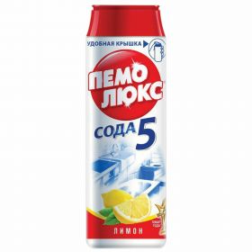 Чистящее средство 480 г, ПЕМОЛЮКС Сода-5, «Лимон», порошок 601899