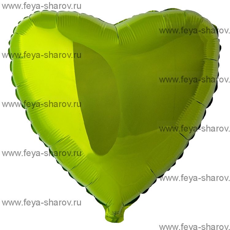 Шар Сердце 46 см Lime Green
