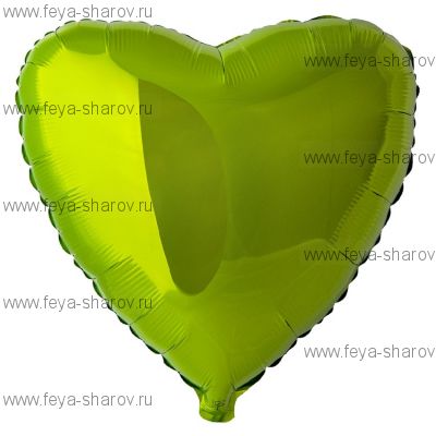 Шар Сердце 46 см Lime Green