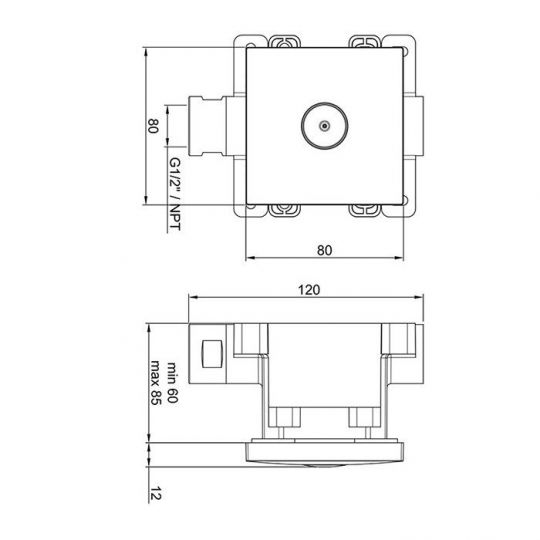 Форсунка ALMAR Mist Square E044261.CR ФОТО