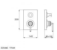 Смеситель для ванны Stella Titian TT 01405 CR00 схема 2