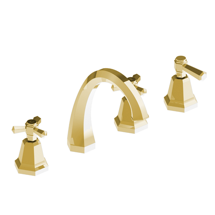 Смеситель Stella Eccelsa на борт ванны на 4 отверстия 3256TRTC цвет: золото схема 1