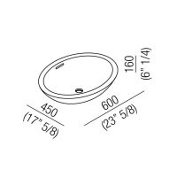 Раковина Agape Spoon 60х45х16 см цвет: белый схема 2