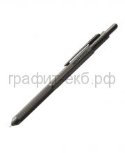 Ручка шариковая OHTO MULTI 20K3A 3в1 мультисистема черн+красн+кар0,5 серый металлик алл.MF-20K3A-MG
