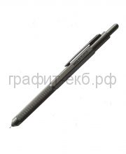 Ручка шариковая OHTO MULTI 20K3B 3в1 мультисистема черн+красн+кар0,5 серый металлик алл.MF-20K3B-MG