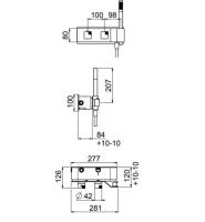 Встраиваемая часть термостатического смесителя на 2 выхода CARIMALI W5100 схема 2