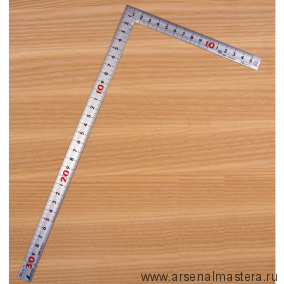 Угольник столярный плоский Shinwa фигурный профиль 300 х 150 мм отсчёт нижней шкалы - от наружнего угла 10647 М00013221