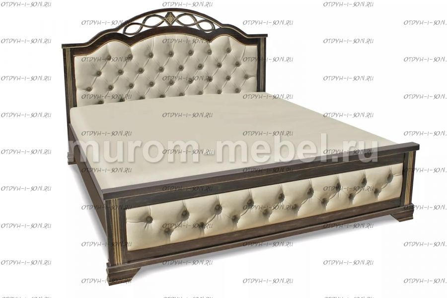 Кровать Камила с каретной стяжкой