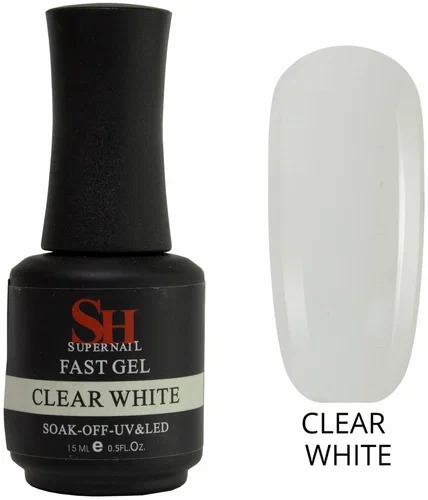 Гель SH Fast gel  CLEAR  WHITE  15 мл  укрепляющий, моделирующий  камуфлирующий ! белый