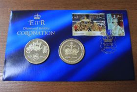 Австралия Набор "Бриллиантовый юбилей коронации Елизаветы II" 2 марки + 2 медали Proof 2013 год