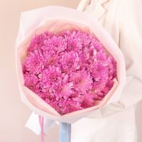 Монобукет из розовых хризантем
