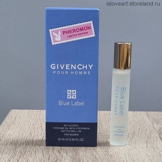 Парфюмерное масло с феромонами Givenchy Blue Label, мужской аромат, 10 мл