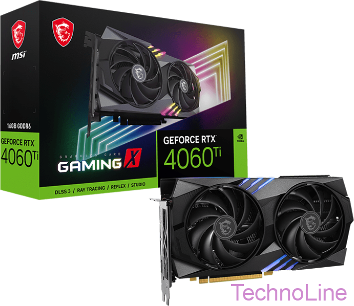 Видеокарта GeForce RTX 4060Ti 8Gb MSI Gaming X 16G