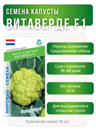 Капуста цветная Витаверде F1, Мировые Семена VITA GREEN