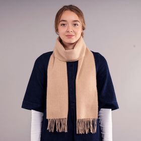 шарф шотландский теплый  100% шерсть , расцветка Солодовый Malt Plain Coloured Lambswool Scarf