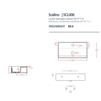 Раковина подвесная или накладная Artceram Scalino 500х270 мм SCL006 схема 2