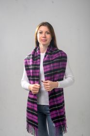 кашемировый шарф (100% драгоценный кашемир),Тартан Лес Каледонии Caledonian forest tartan cashmere scarf, высокая плотность 7