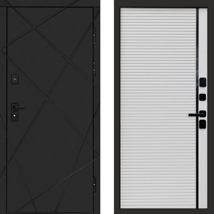 Входная дверь Termo-door Лучи Блэк Porte white