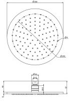 Лейка для верхнего душа Fima - carlo frattini Wellness F2621/2NS 25х25 схема 2