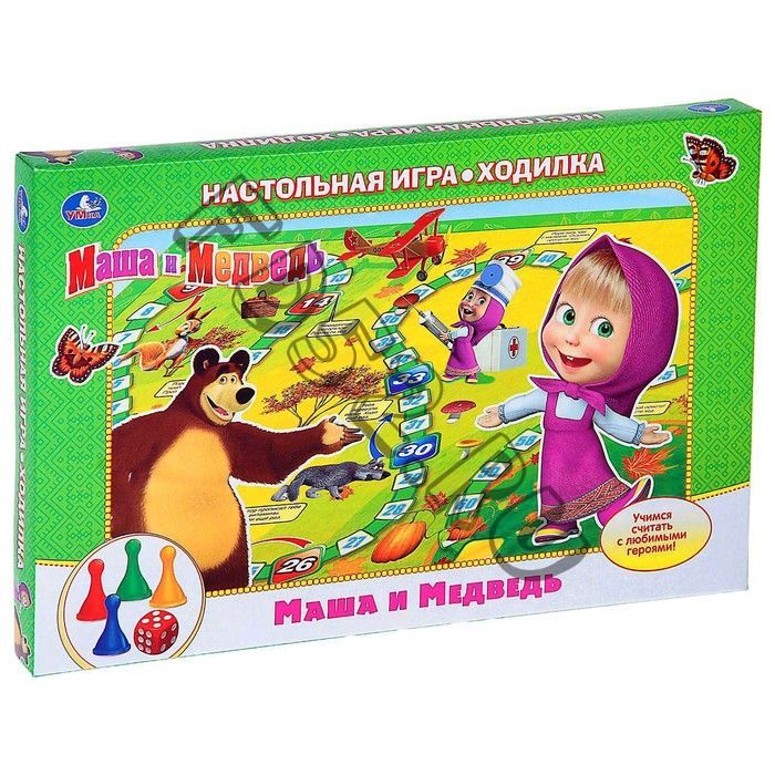 Настольная игра «Маша и Медведь», 2-4 игрока, 3+