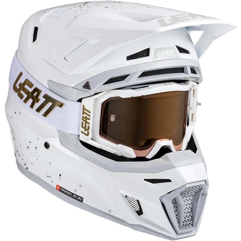 Leatt Kit Moto 8.5 V25 White (2025) шлем + очки Leatt Velocity 5.5